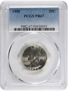 1950 Washington Quarter PR67 PCGS - Picture 1 of 2