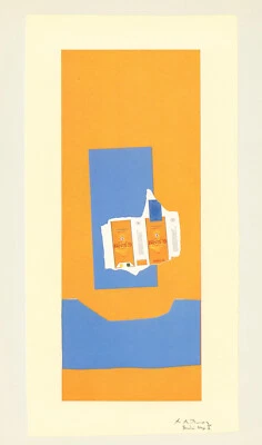 Robert Motherwell "Colheita, com Sombra Azul" 1973 Gêmeos G.E.L. - Imagem 1 de 2