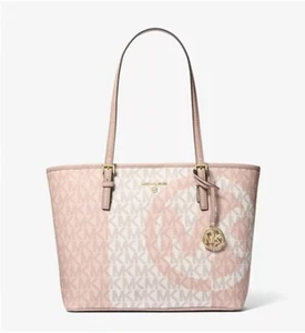 Michael Kors Jet Set Charm Medium Two Tone Logo Shoulder Bag - Picture 1 of 12