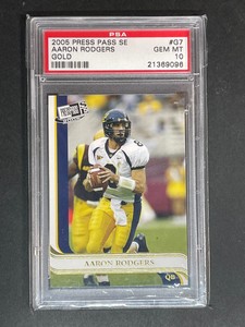 2005 PRESS PASS SE GOLD Parallel Insert #G7 AARON RODGERS RC Rookie PSA 10 Gem