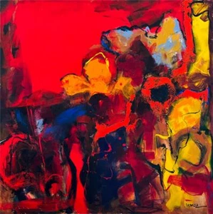 Joarez Filho Gladness of Heart Original Acrylic on Canvas Stretched - Picture 1 of 1