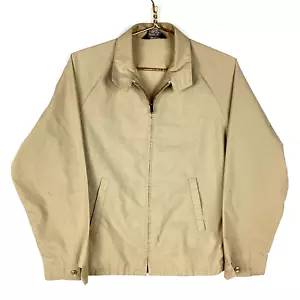 Vintage 1970s Towncraft Harrington Jacket Size Small Brown Full Zip Usa - Picture 1 of 6