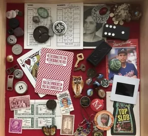 Vintage Trinket Scoop Mystery Box Crow Confetti I Spy Core, collectibles, OOAK - Picture 1 of 14