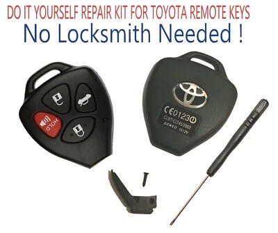 TOYOTA Avalon 2008-2012 Remote Key Shell Repair Kit DIY NO Locksmith Needed A+ - Image 1 of 4