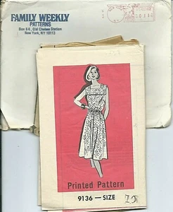 PP 9136 sewing pattern 70's Charming DRESS stylish collar sew mail order size 10 - Picture 1 of 1