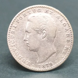 MONEDA DE PLATA PORTUGAL 1879 100 REIS REY D. LUIS I - Imagen 1 de 2