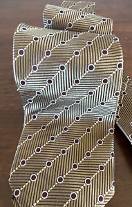 Ermenegildo Zegna Men's Polka Dot Herringbone Shimmering Silk Tie $295