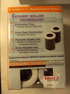 Roller Set, Ceramic, Jilbere d Paris, Six Jumbo 1-1/2" Porcelain In Box. NEW.    - Picture 1 of 2