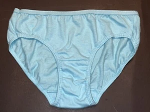 Hanes Girl Size 12 Vintage Y2K Blue Bikini Panty Underwear - Picture 1 of 4