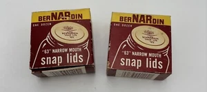 Lote de 2 tapas a presión de boca estrecha BerNARdin 63 vintage caja para enlatar - Imagen 1 de 4
