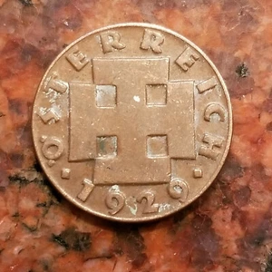 1929 AUSTRIA 2 GROSCHEN COIN - #A6174 - Picture 1 of 2