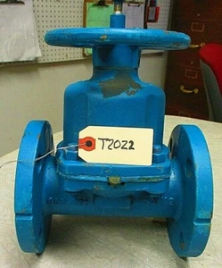 Straight Diaphragm Valve ITT DIA-FLO 2" FF Flanged Cast Iron Body EPDM Diaphragm - Picture 1 of 10