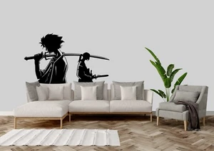 Samurai Champloo Mugen And Jin Anime Inspired Home Wall Art Decal Vinyl Sticker - Picture 1 of 6