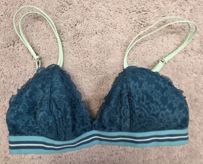 Gilly Hicks Wireless Bra Blue lace spaghetti strap XS - Image 1 of 4