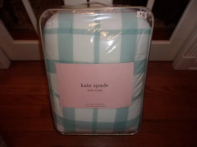Juego de edredón completo/queen Kate Spade New York Marin a cuadros nuevo en paquete Foto 1 de 3
