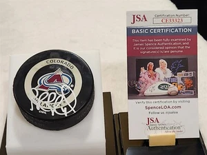 ROB BLAKE signed AVALANCHE official game puck JSA COA KINGS - Picture 1 of 2