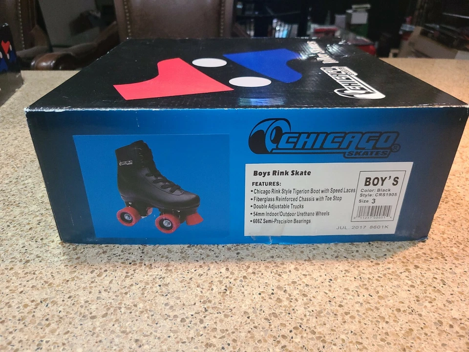 Chicago Skates Crs190503 Boys Rink Skate Size 3 Black