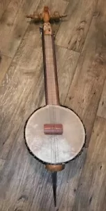 RAR Antik Volkskunst Banjo Instrument - Bild 1 von 12