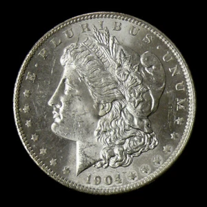 1904-O MORGAN SILVER DOLLAR CHBU GRADED BEAUTY - Picture 1 of 2