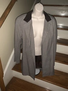 NWOT Clio 2 Suit Lined Checker Brown Coat Jacket Pulled Tags Never Worn ❤️tw11j2 - Picture 1 of 8