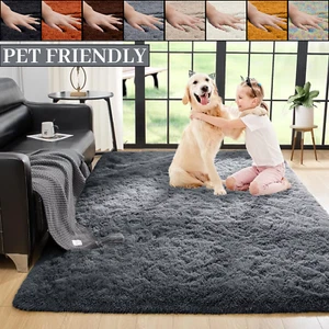 Large Fluffy Rugs Non Slip Hallway Runner Carpet Living Room Washable Door Mat - Picture 1 of 19