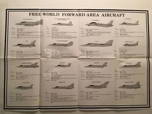 K) 1979 Guerra Fría EE. UU. Free World Forward Avión Militar 3 Carteles GTA-44-2-8 - Imagen 1 de 4