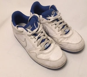 NIKE AIR MENS RETRO WHITE WITH BLUE LOW CUT SIZE 9.5 - Picture 1 of 12