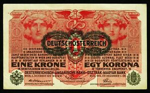 AUSTRIA. 1 korona 1916 z nadrukiem. 49.