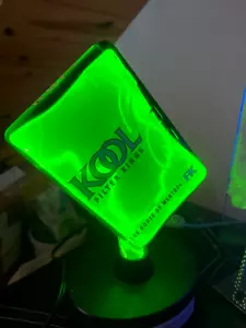 KOOL MILD CIGARETTE BOX TOBACCO ELECTRIC PLASMA LIGHTED LAMP GLASS DISPLAY SIGN - Picture 1 of 4