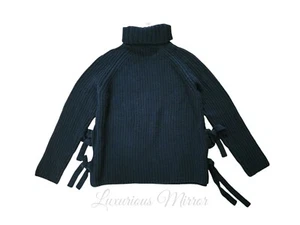 Maglione Ugg donna shaker Ceanne girocollo misto lana nero pullover fiocco taglia L - Foto 1 di 9