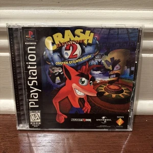 Crash Bandicoot 2 Cortex Strikes Back PS1 Black Label Complete CIB - Picture 1 of 5