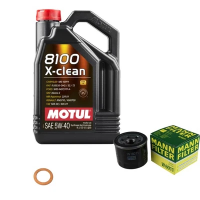 MANN Inspektionspaket 5 L MOTUL 8100 X-CLEAN 5W-40 für Smart Fortwo Cabrio 1.0 - Bild 1 von 4