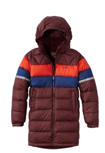 L.L. Bean Kinder Downtek Daunen 650 Füllung Kapuze Winterjacke Mantel Colorblock 8 - Bild 1 von 8
