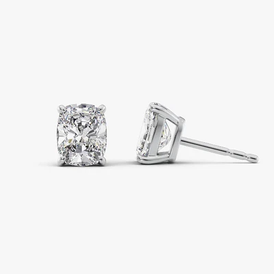White Gold Women Earring Lab Grown Diamond Elongated  2.00 Ct IGI Certified 18k - Image 1 of 4