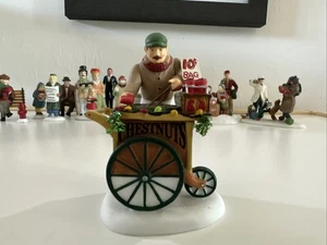 Department 56, Hot Roasted Chestnuts, Food Cart Man Figure Christmas In The City - Picture 1 of 9