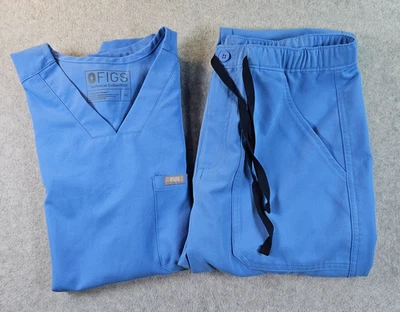 Conjunto Médico Colección Técnica FIGS Talla XS Azul Pantalones Jogger y Top Cuello en V Foto 1 de 4