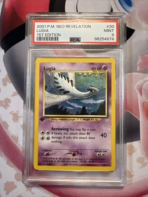 LUGIA 1ST EDITION POKEMON NEO REVELATION 2001 20 PSA 9 NEW CERT - Image 1 of 3