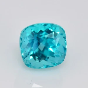 1.24Ct Cushion _ Eye-catching Lustrous 100% Natural Neon Blue Apatite - Picture 1 of 1