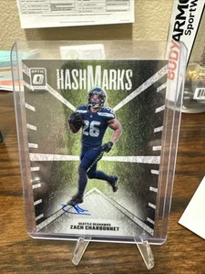 2024 Donruss Optic Hash Marks Zach Charbonnet Auto Seattle Seahawks - Picture 1 of 2