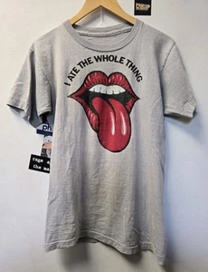 Vtg 70s/80s I Ate The Whole Thing T Shirt S Lips Big Mouth Single Stitch - Picture 1 of 15