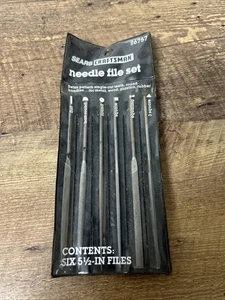 Vintage Sears Craftsman Swiss Needle File Set 9-6757 lime gioielliere in custodia - Foto 1 di 4
