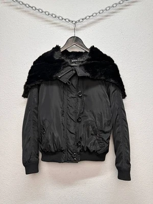 Mil-Tec MA-1 Bomber Jacket Fur BLACK Nylon Size Military Flight MENS S / WOMEN M - Image 1 of 4