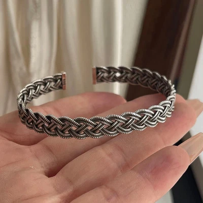 EDLES Armband 925 SILBER massiv Armkette MANSCHETTEN ARMREIF Armzange Zirkonia - Bild 1 von 3