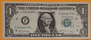 2017A $1 One Dollar Bill F Series Fort Worth Star Note ⭐️ S/N (F02568779*) - Picture 1 of 5