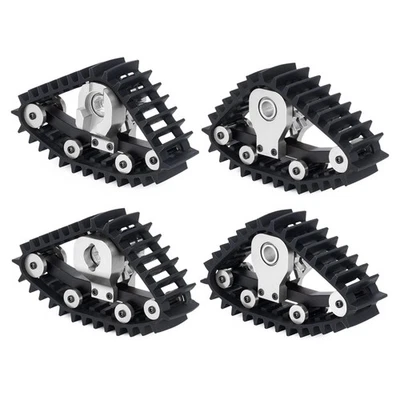 4Pcs Snow Tracks Wheel Tires for 1/18 Traxxas TRX4M RC Crawler Car Upgrade Parts - Image 1 of 4