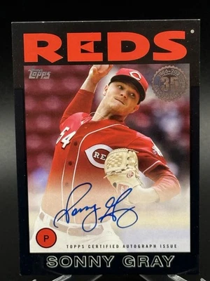 SONNY GRAY 2021 Topps 1986 Baseball Auto Black Parallel /199 - Image 1 of 4