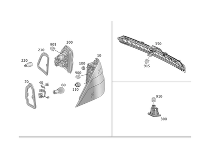 Оригинальная комбинация задних фонарей Mercedes-Benz 166-906-34-01 - Изображение 1 из 2