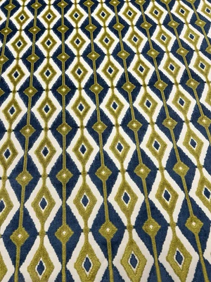 Fabric Mid-Century Modern Cut Velvet Woven New Upholstery Pillows Luxurious Pile - Image 1 of 4