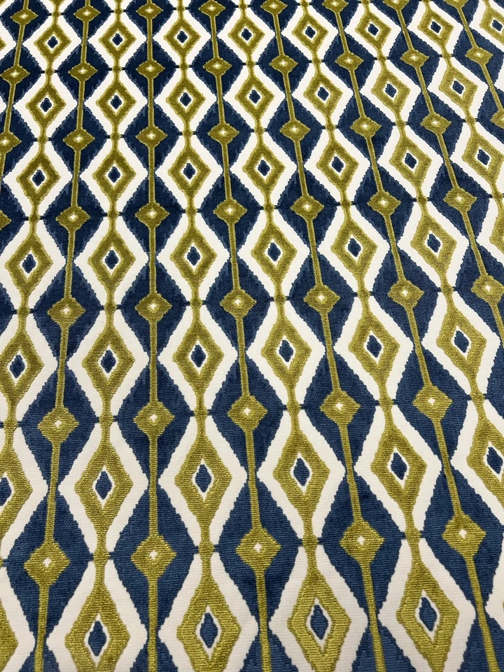 Fabric Mid-Century Modern Cut Velvet Woven New Upholstery Pillows Luxurious Pile - Image 1 of 4