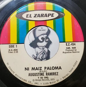 "Tejano Tex Mex" Augustine Ramirez Ni Maiz Paloma "Rare 45" - Picture 1 of 2